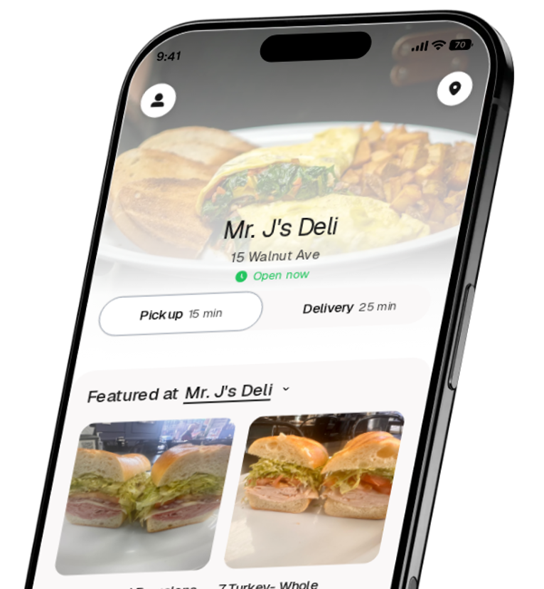 Mr. J's Deli app preview